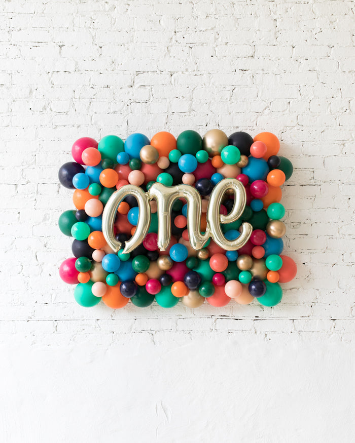 Party Animal Theme - ONE Script Balloon Backdrop Board - 30inx40in