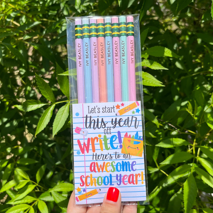 Pastel Ticonderoga Personalized Pencils 8pk