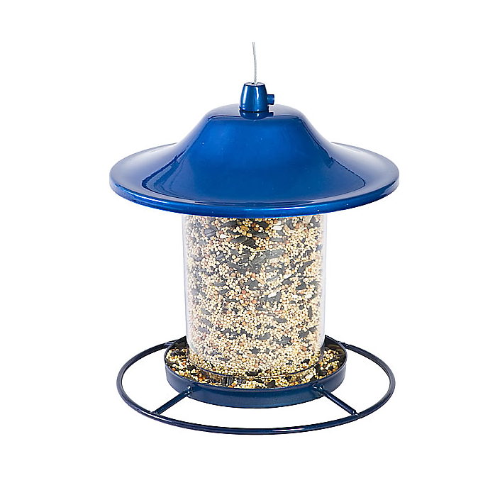 Perky-Pet® Blue Sparkle Panorama Feeder - 2 lb Seed Capacity