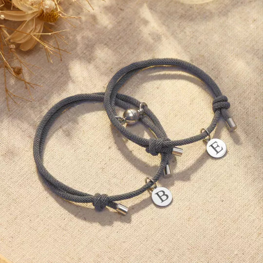 Personalized Couple Magnetic Bracelet Set Love Matching Bracelet
