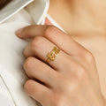 Personalized Double Name Ring-Adjustable size