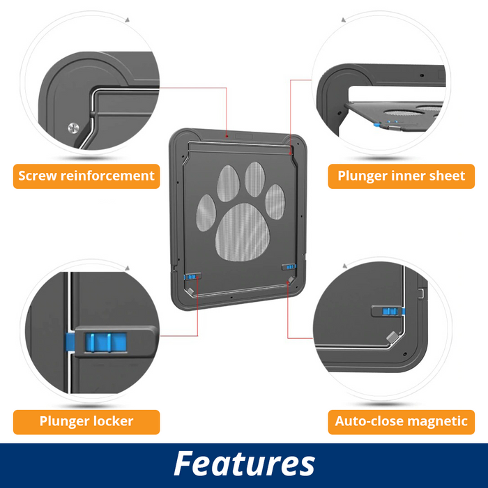 PetFlaps Auto-Lock Magnetic Pet Flap Screen