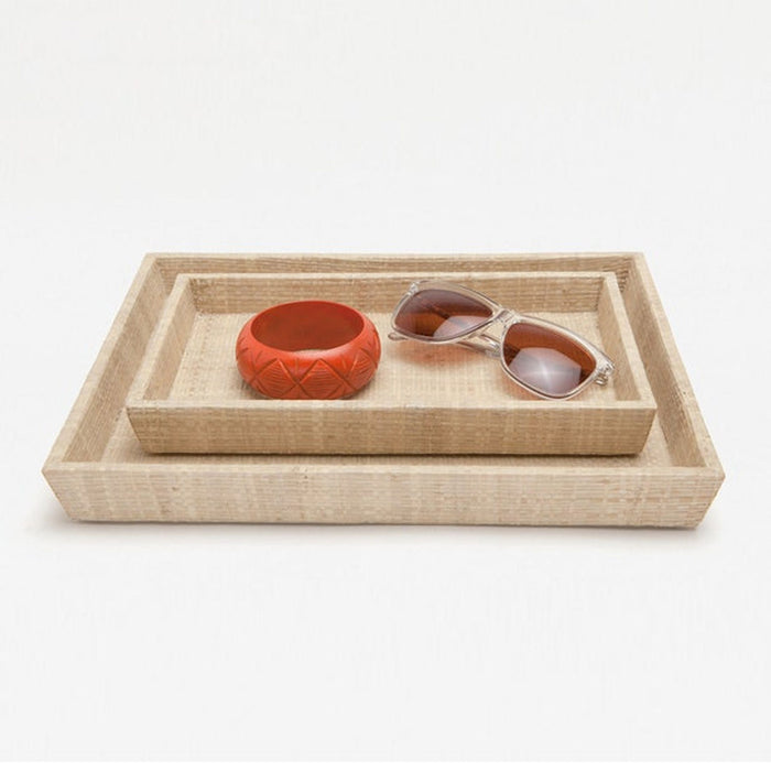 Pigeon & Poodle Ghent Bath Collection - Natural - Tray set of 2