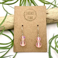 Pink Aura Quartz Earrings