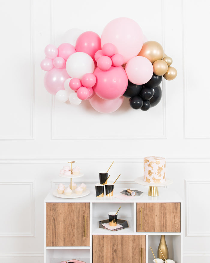 Pink Magical Party Mouse Theme - Balloon Backdrop Install Piece