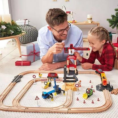 PLAYTIVE Construction Site Train Set
