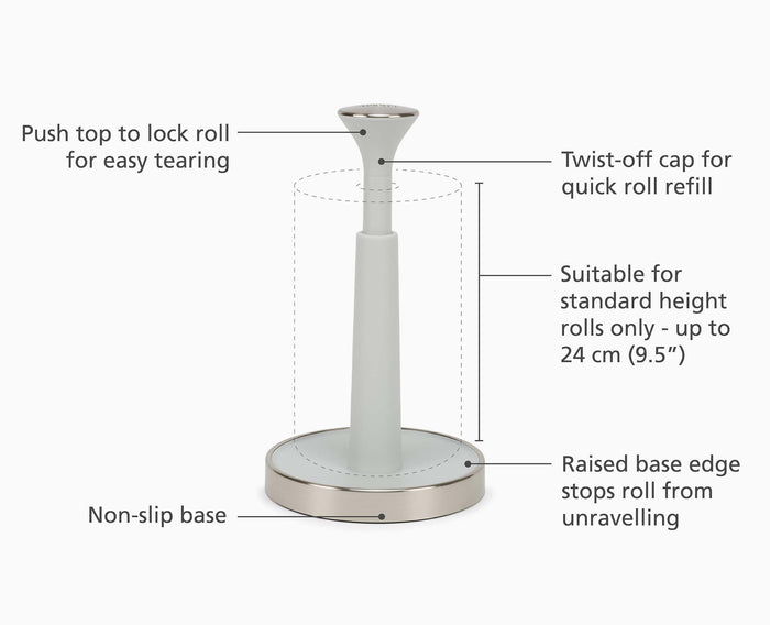 [half-width] Push&Tear™ Easy-tear Kitchen Roll Holder - 851688 - INFO