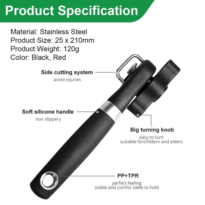 Quick Glides Smooth Side Cut Can Opener