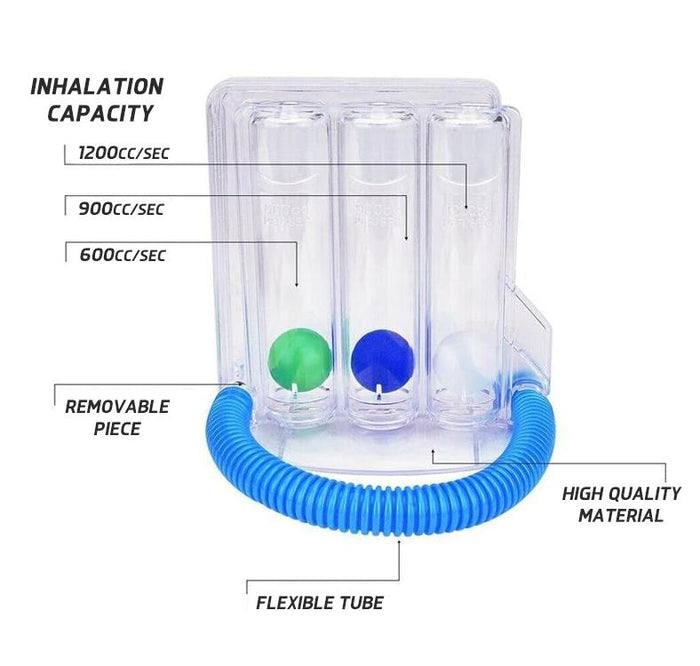R8SP2Y Three-ball Meter Spirometry Breathing Exerciser