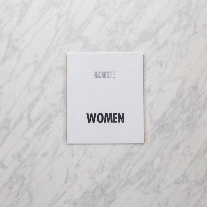 Believe Women Letterpress Art Print | Local Artist | Rachel Bartz | Golden Rule Gallery | Excelsior, MN