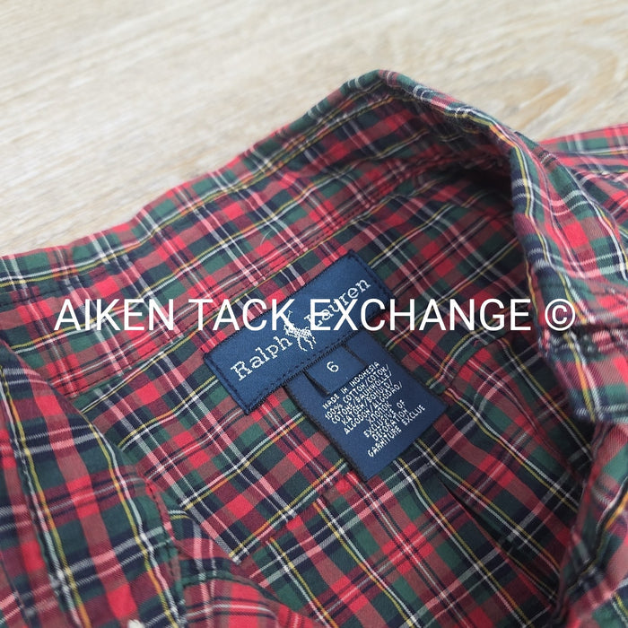 Ralph Lauren Long Sleeve Button Down Shirt, Size 6