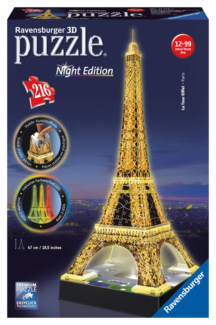 RAVENSBURGER 3D Puzzle – Night Edition Eiffel Tower