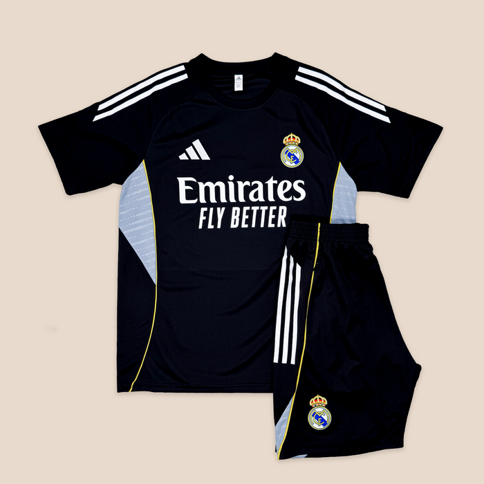Real Madrid Entrenamiento Negro Corta