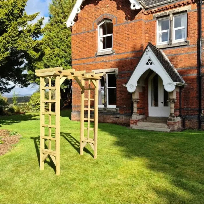 wooden garden arch outdoor arch woven wood