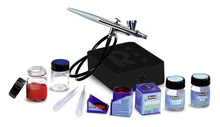 REVELL Airbrush Starter Set – Airbrush Basic Set with Compressor