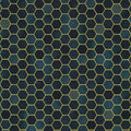 Robert Kaufman - Golden Vibes - Hexies in Onyx