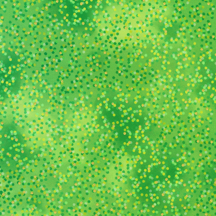Robert Kaufman - Mixed Metallics - Green and Gold