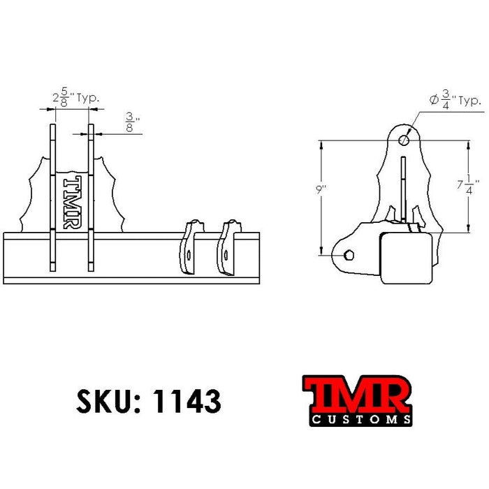 Rockwell 2.5 TON Upper and Lower Link Brackets