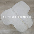 SaddleRight English Glove Leather Half Pad with Fleece Cover