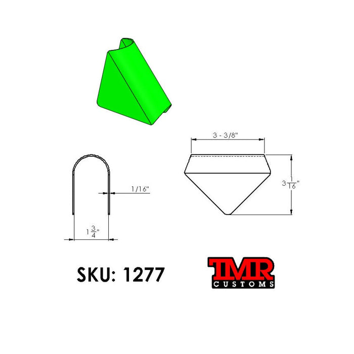 Saddle/Taco Gusset - 1.75"