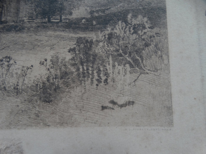 San Gabriel Mission Etching