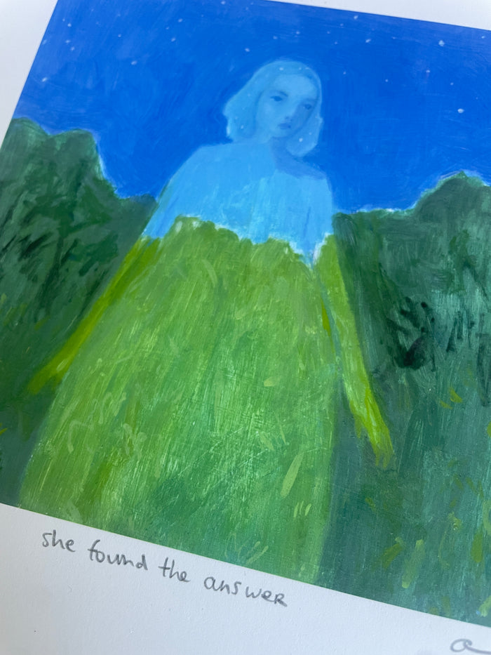 She found the answer - print