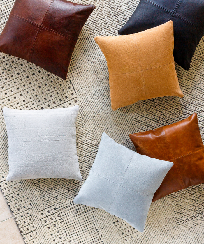 Sheffield Leather Pillow