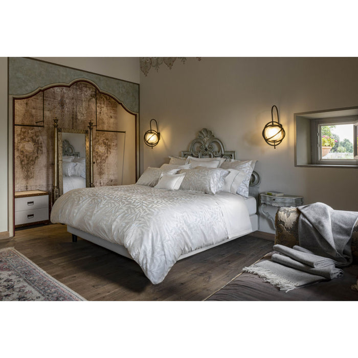 Signoria Argentario Jacquard 500tc Bed Linens - Beige/Wilton Blue