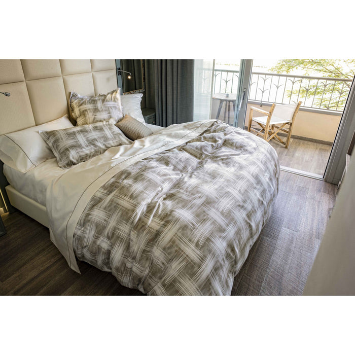 Signoria Graffiti 310tc Sateen Bed Linens - Beige Bed