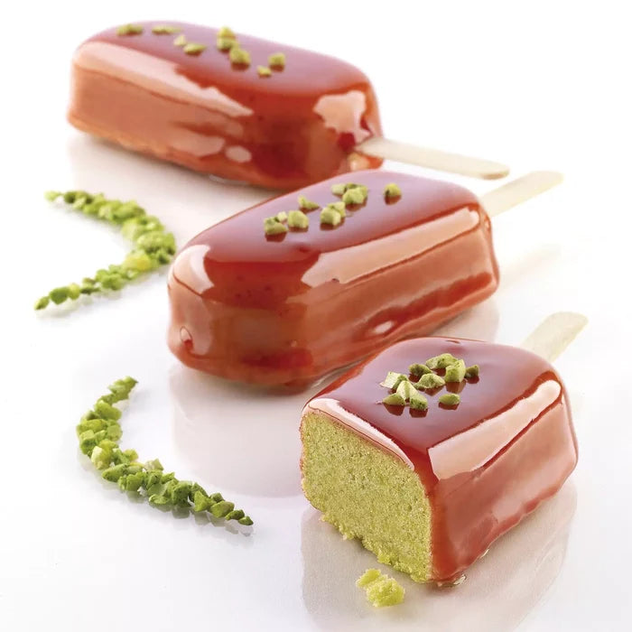 Silicone Mini Pop Mold 16 Forms, 1.25 oz.,  2.7  x 1.5 x .7 inches