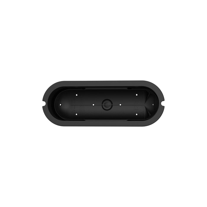 Black rectangular Nola 144 Mold with rounded edges on a white background