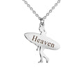 Skateboard Necklace Personalized Name Silver Plated Necklace MelodyNecklace