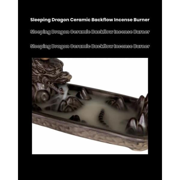 Sleeping Dragon Ceramic Backflow Incense Burner