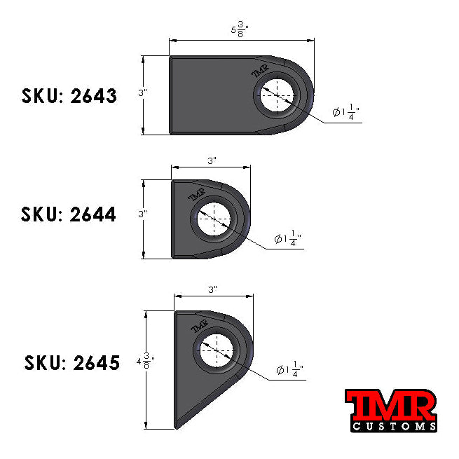 Soft Shackle Weld On D-Ring/Shackle Mounts - Shorty