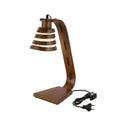 Spiral Aura Desk Study Lamp - Natural Wood Finish