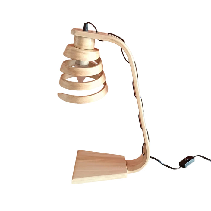 Spiral Aura Desk Study Wooden Lamp