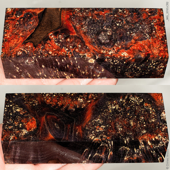 Stabilized box elder burl wood block