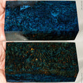 Stabilized golden amboyna burl wood block