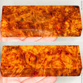 Stabilized golden amboyna burl wood block