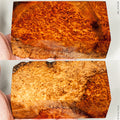 Stabilized golden amboyna burl wood block