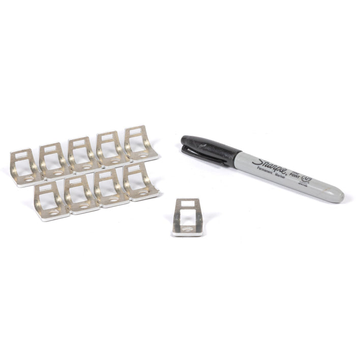 Stainless Steel Bolt On Zip Tie Tab/Cable Tie Tab - 10 Pack