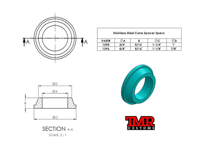 Stainless Steel Cone Spacers