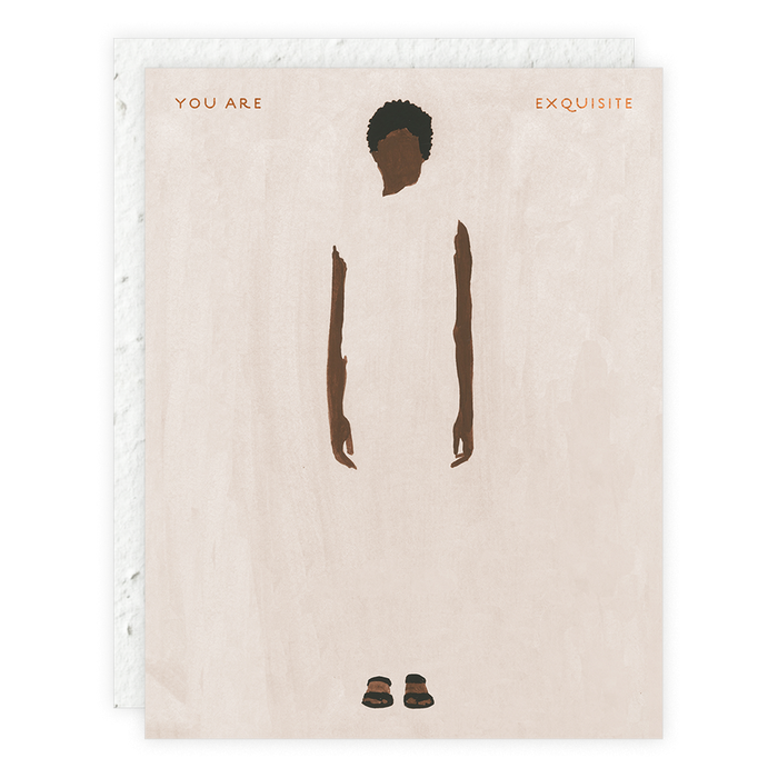 Standing Tall Lady Card | Exquisite Card | Seedling Cards | Plantable Envelope | Eco Friendly Greeting Cards | Golden Rule Gallery | Excelsior, MN