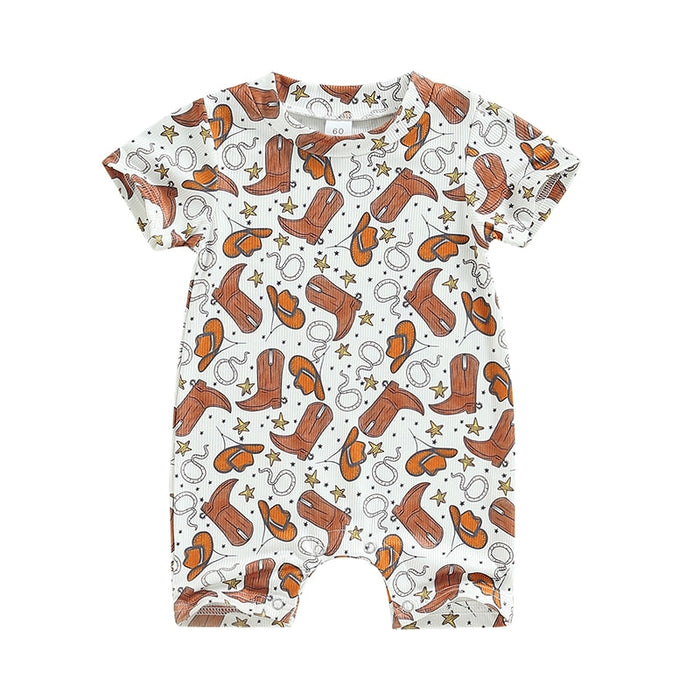 Summer Toddler Newborn Baby Boy Girl Clothing 0-18M Cattle Letter Print - myfunfarm