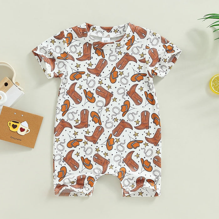 Summer Toddler Newborn Baby Boy Girl Clothing 0-18M Cattle Letter Print - myfunfarm