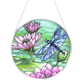 Suncatcher - Dragonflies & Water Lilies 4.5"