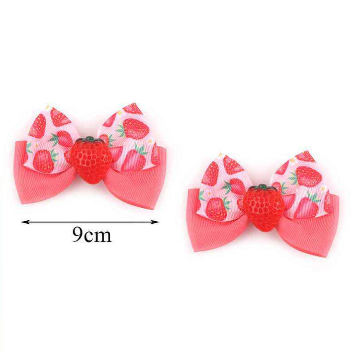 Sweet Strawberry Delight Hair Bow Clip