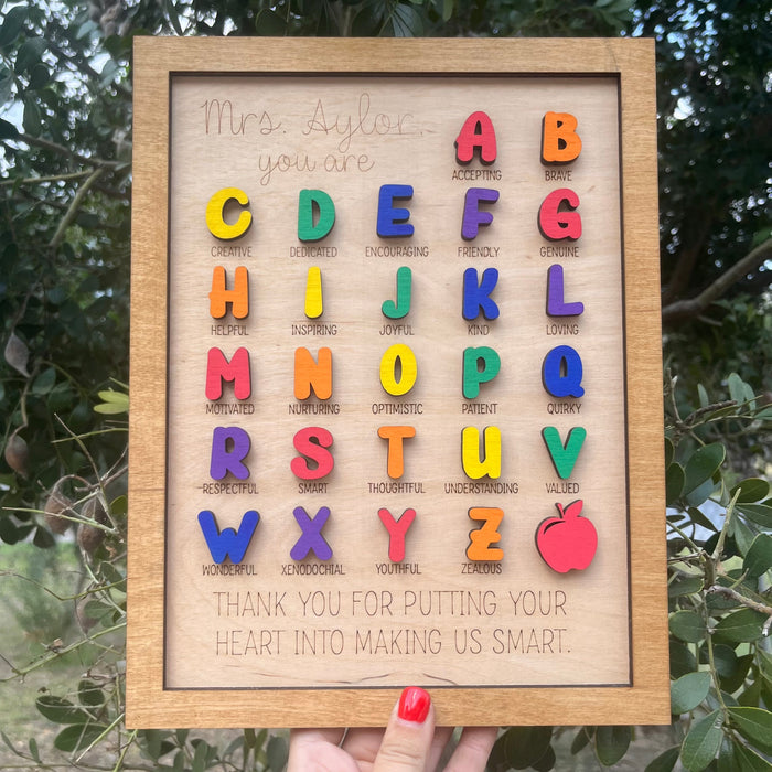 Teacher Affirmation Rainbow Sign RT