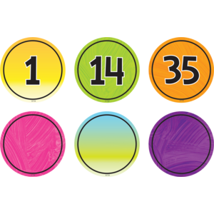 Teacher Created Brights 4Ever Numbers Magnetic Accents, 2¼'' (TCR 77059)