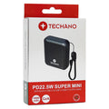 Techano Super Mini 10000mAh Powerbank with Built-In USB-C Cable